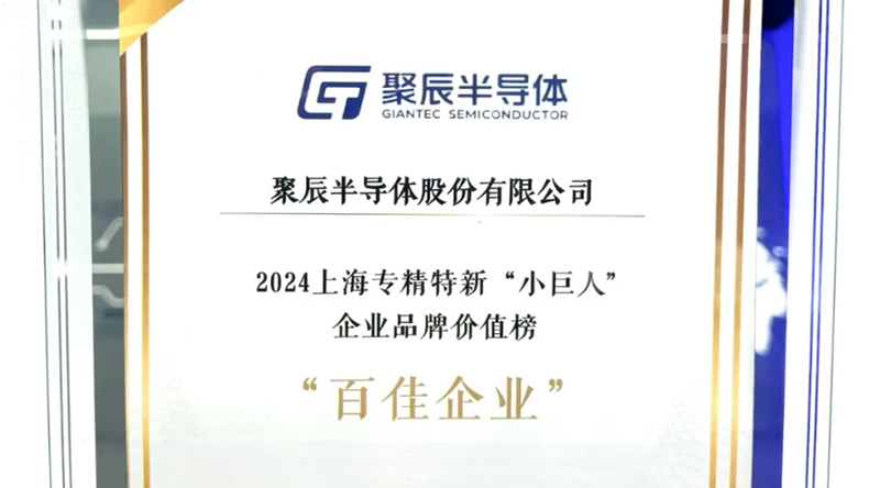 聚辰半導體入選2024上海專精特新“小巨人”企業(yè)品牌價值榜